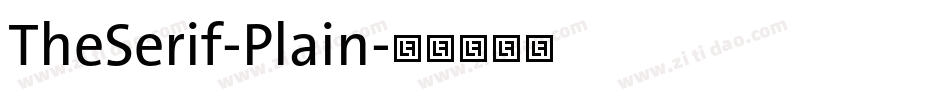 TheSerif-Plain字体转换
