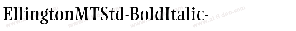 EllingtonMTStd-BoldItalic字体转换