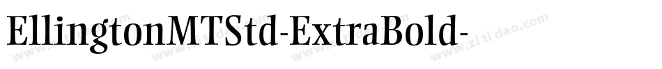 EllingtonMTStd-ExtraBold字体转换