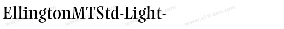 EllingtonMTStd-Light字体转换