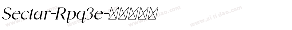 Sectar-Rpq3e字体转换