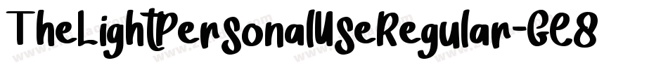 TheLightPersonalUseRegular-GE8O字体转换