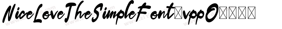NiceLoveTheSimpleFont-vppO字体转换