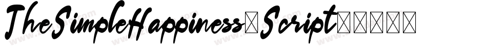 TheSimpleHappiness-Script字体转换