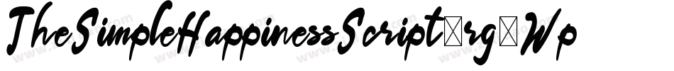 TheSimpleHappinessScript-rg2Wp字体转换 TheSimpleHappinessScript-rg2Wp字体转换