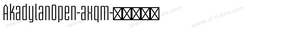 AkadylanOpen-axqm字体转换