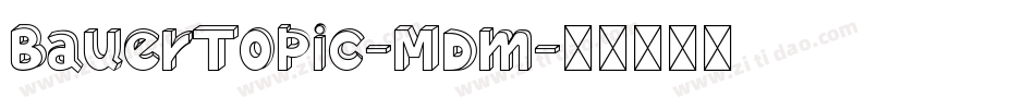 BauerTopic-Mdm字体转换