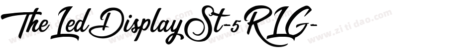 TheLedDisplaySt-5RLG字体转换 TheLedDisplaySt-5RLG字体转换