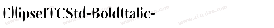 EllipseITCStd-BoldItalic字体转换