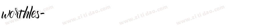worthles字体转换