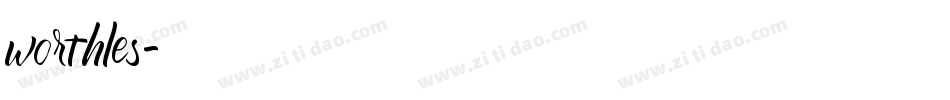 worthles字体转换