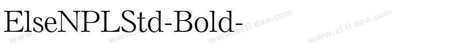 ElseNPLStd-Bold字体转换