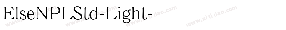 ElseNPLStd-Light字体转换
