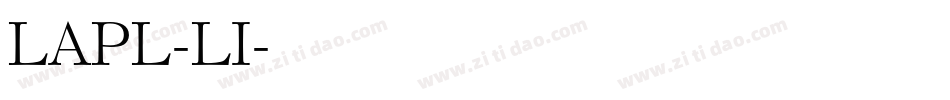 LAPL-LI字体转换
