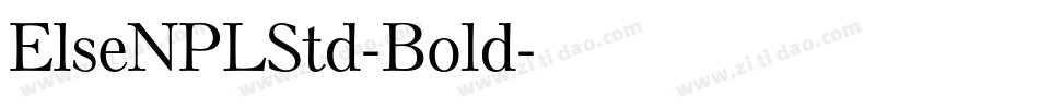 ElseNPLStd-Bold字体转换