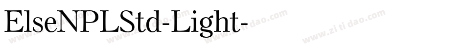 ElseNPLStd-Light字体转换