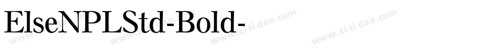 ElseNPLStd-Bold字体转换