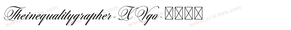 Theinequalitygrapher-XVgo字体转换