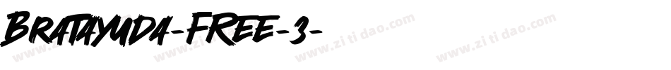 Bratayuda-FREE-3字体转换