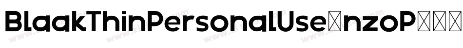 BlaakThinPersonalUse-nzoP字体转换 BlaakThinPersonalUse-nzoP字体转换