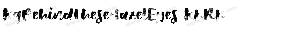 KgBehindTheseHazelEyes-KpRp字体转换