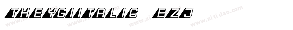 TheygiItalic-8EZJ字体转换