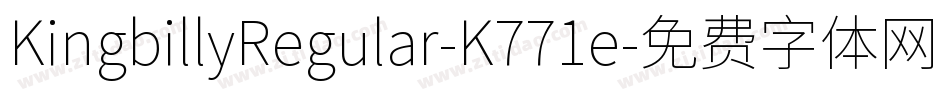KingbillyRegular-K771e字体转换