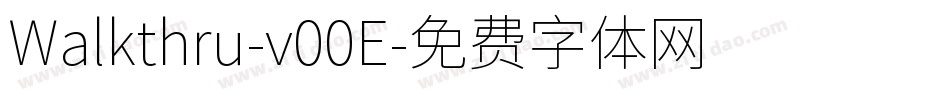 Walkthru-v00E字体转换