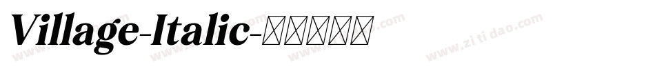 Village-Italic字体转换