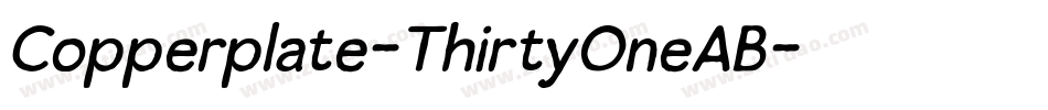 Copperplate-ThirtyOneAB字体转换