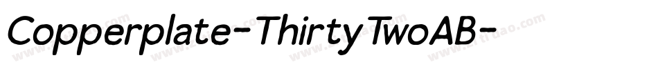 Copperplate-ThirtyTwoAB字体转换