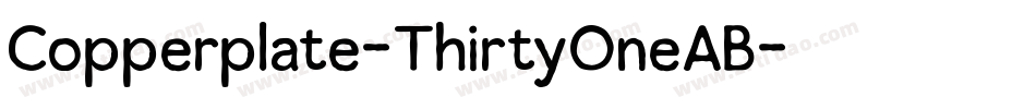 Copperplate-ThirtyOneAB字体转换