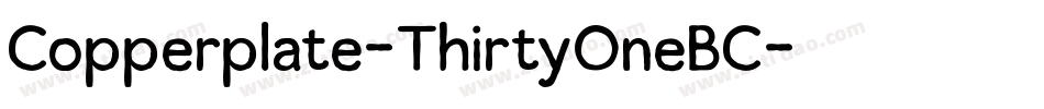 Copperplate-ThirtyOneBC字体转换