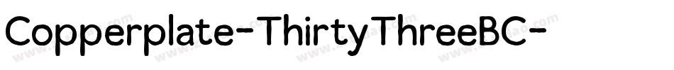 Copperplate-ThirtyThreeBC字体转换