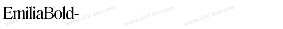 EmiliaBold字体转换