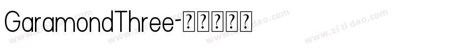 GaramondThree字体转换