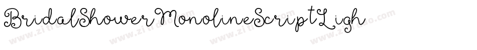BridalShowerMonolineScriptLight-ondd字体转换