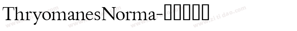 ThryomanesNorma字体转换