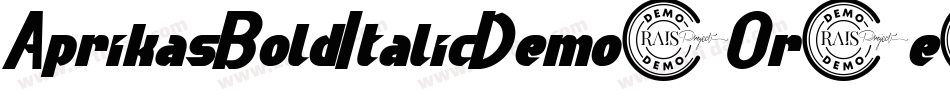 AprikasBoldItalicDemo-Or2e字体转换