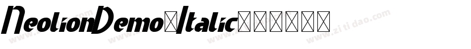 NeolionDemo-Italic字体转换