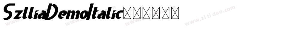 SylliaDemoItalic字体转换