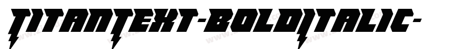 TitanText-BoldItalic字体转换