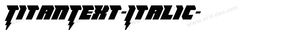 TitanText-Italic字体转换