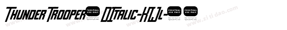 ThunderTrooper3DItalic-KLJl字体转换