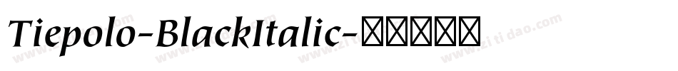 Tiepolo-BlackItalic字体转换