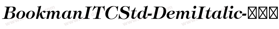 BookmanITCStd-DemiItalic字体转换