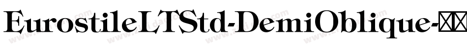 EurostileLTStd-DemiOblique字体转换