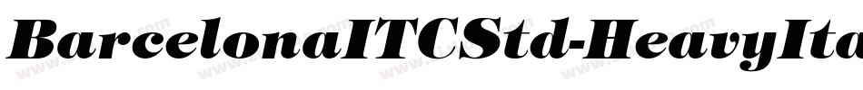 BarcelonaITCStd-HeavyItalic字体转换