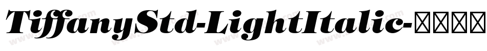 TiffanyStd-LightItalic字体转换