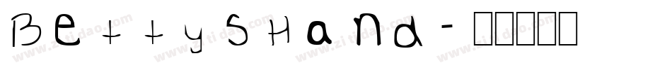 BettysHand字体转换